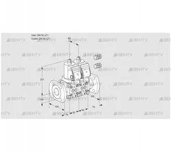 VCS3E50F/50F05NNWSR3/PPPP/PPPP (88103006) Сдвоенный газовый клапан Kromschroder