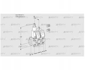 VCS2E25R/25R05LNWR3/PPPP/PPPP (88102919) Сдвоенный газовый клапан Kromschroder