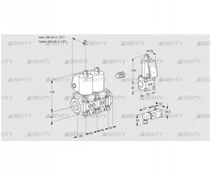 VCS2E40R/40R05NNQL/PPZS/-3PP (88105561) Сдвоенный газовый клапан Kromschroder