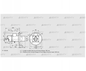 BIO 65KB-350/335-(46)E (84014146) Газовая горелка Kromschroder