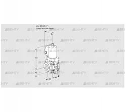 VAS1T25/-N/NWSL (88013724) Газовый клапан Kromschroder