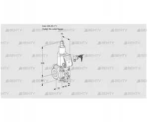 VAS125/-R/LQ (88028531) Газовый клапан Kromschroder