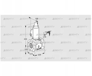 VAS8100F05LWGLB/PP/PP (88204666) Газовый клапан Kromschroder