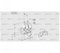 VCH3E50R/50R05NHEWR3/-3PP/PPPP (88103576) Клапан с регулятором расхода Kromschroder