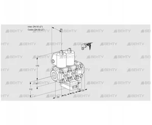 VCG2E50R/50R05NGEVWL/PPPP/PPPP (88100043) Клапан с регулятором соотношения Kromschroder