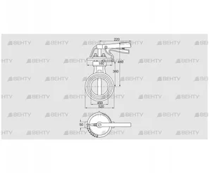 DKR 450Z03H350D (72701180) Дроссельная заслонка Kromschroder