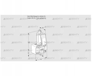 VAS1W0/W25R/NQ (88026376) Газовый клапан Kromschroder