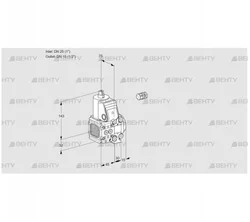 VAS1E25R/15R05FNVWR/PP/PP (88102426) Газовый клапан Kromschroder