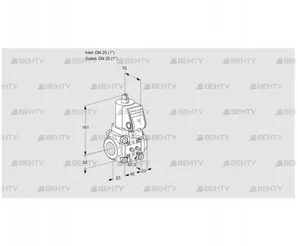 VAS1T25N/NKSR (88030023) Газовый клапан Kromschroder