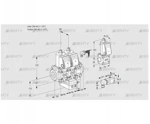 VCG2E40R/40R05NGEVWR/PP-3/PPZS (88107790) Клапан с регулятором соотношения Kromschroder