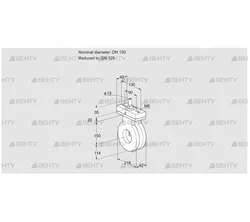 BVA150/125Z05F (88302486) Дроссельная заслонка Kromschroder