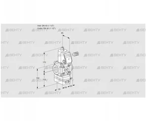 VAD240R/NP-50A (88019266) Газовый клапан с регулятором давления Kromschroder