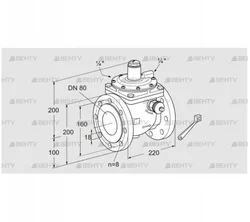 JSAV 80F50/1-0 (03151135) Предохранительный запорный клапан Kromschroder