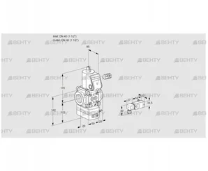 VAD240R/NW-100A (88017792) Газовый клапан с регулятором давления Kromschroder