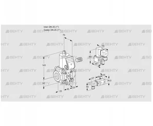 VAS125R/NW (88011552) Газовый клапан Kromschroder