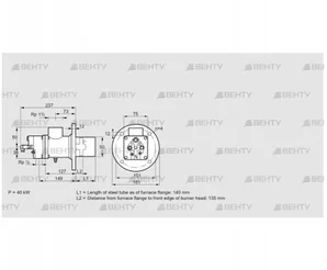 BIO 50KG-140/135-(35)D (84015425) Газовая горелка Kromschroder