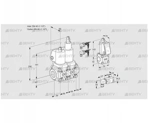 VCS2E40R/40R05NLWSL8/PPBS/3-PP (88107125) Сдвоенный газовый клапан Kromschroder