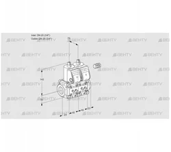 VCS1E20R/20R05NNWR/MMMM/PPPP (88101713) Сдвоенный газовый клапан Kromschroder