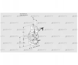 VAH350R/NWSRAE (88034103) Клапан с регулятором расхода Kromschroder