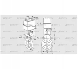 IDR40Z03D100AU/50-60W30TR10 (88303133) Дроссельная заслонка Kromschroder