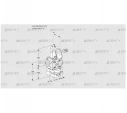 VAD365/50R/NW-25A (88014458) Газовый клапан с регулятором давления Kromschroder