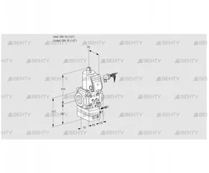 VAG115R/NWBE (88025074) Газовый клапан с регулятором соотношения Kromschroder