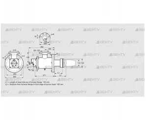 BICW 140HB-150/185-(26)F (84199349) Газовая горелка Kromschroder