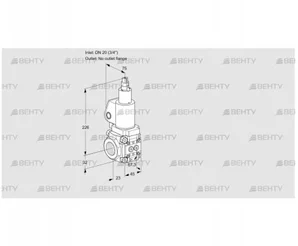 VAS1T20/-N/LWSL (88028469) Газовый клапан Kromschroder