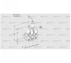 VCS3E50R/50R05NLWR/PPPP/PPPP (88104291) Сдвоенный газовый клапан Kromschroder