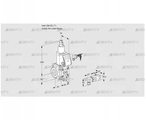 VAS125/-R/LW (88033514) Газовый клапан Kromschroder