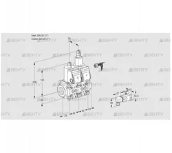 VCS1E25R/25R05NLWR/2-PP/PPPP (88100177) Сдвоенный газовый клапан Kromschroder