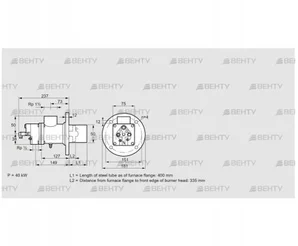 BIO 50HG-400/335-(38)D (84015542) Газовая горелка Kromschroder