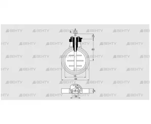 DKR 15Z03F100D (03149200) Дроссельная заслонка Kromschroder