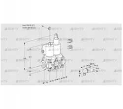 VCS3E50R/50R05NLQSL3/PPPP/3-PP (88105364) Сдвоенный газовый клапан Kromschroder