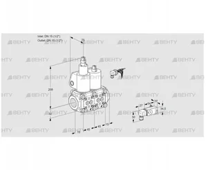 VCS1E15R/15R05LNKL/PPPP/-4PP (88105922) Сдвоенный газовый клапан Kromschroder