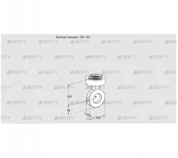 BVGF100W05 (88300047) Дроссельная заслонка Kromschroder