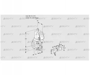 VAS1T15/-N/NQSR (88010418) Газовый клапан Kromschroder