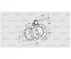 AKT 150F160G1 (03152318) Запорный кран Kromschroder