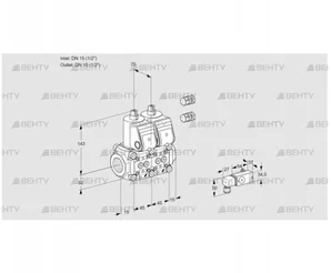 VCS1E15R/15R05NNWR3/-2PP/PPPP (88103069) Сдвоенный газовый клапан Kromschroder