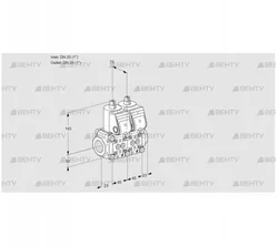 VCS1E25R/25R05NNWR/PPPP/PPPP (88103253) Сдвоенный газовый клапан Kromschroder