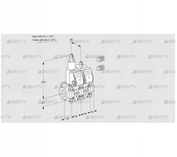 VCS2E40R/40R05LNWR3/PPPP/PPPP (88100293) Сдвоенный газовый клапан Kromschroder