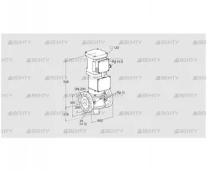 VK 200F10T5HA93 (85311400) Газовый клапан с приводом Kromschroder