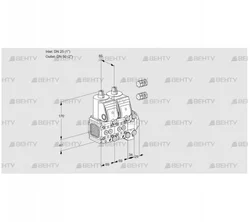 VCS2E25R/50R05FNNVWR3/PPPP/PPPP (88101758) Сдвоенный газовый клапан Kromschroder