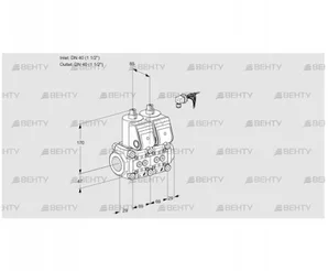 VCS2E40R/40R05NNKR/PPPP/PPPP (88105366) Сдвоенный газовый клапан Kromschroder