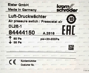 Реле давления Kromschroder DL 2E-1