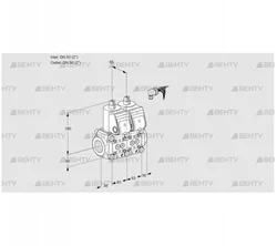 VCS3E50R/50R05NNWR/PPPP/PPPP (88100016) Сдвоенный газовый клапан Kromschroder