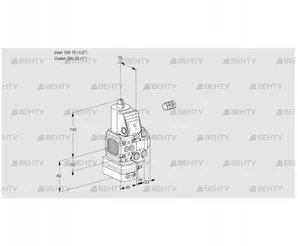 VAH1E15R/25R05FHEVWR/PP/PP (88102480) Клапан с регулятором расхода Kromschroder