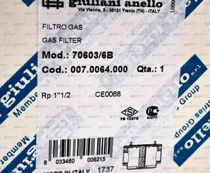 Газовый фильтр Elco 70603/6B