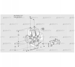 VCG3E65R/50F05NGEWR/-2PP/2--3 (88100943) Клапан с регулятором соотношения Kromschroder