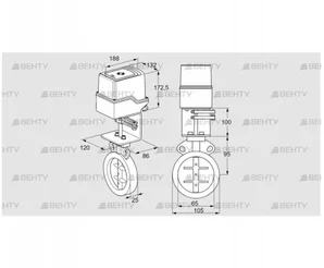 IDR65Z03A100AU/50-30W20TR10 (88303047) Дроссельная заслонка Kromschroder